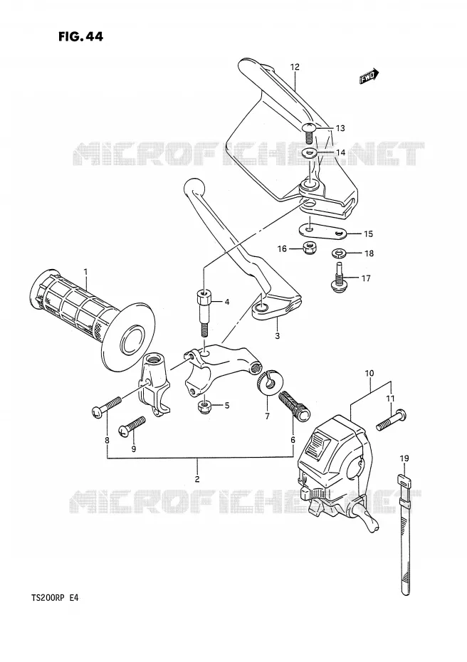LINKER HANDGREEP Suzuki MOTO 200 TS-R 1992  TS200RN(E4)