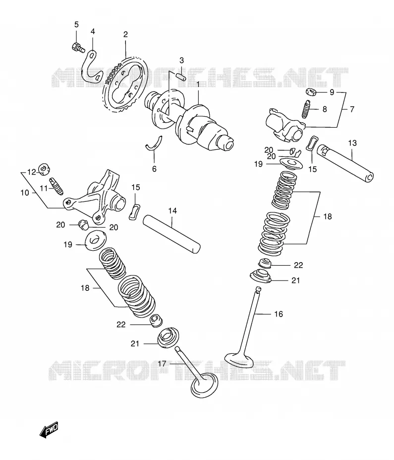 NOKKENAS - VALVES Suzuki MOTO 650 FREEWIND 1997  XF650V(E2)