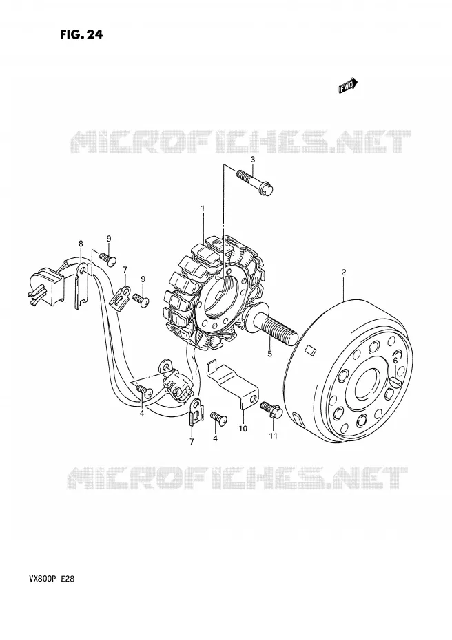 ONTSTEKING Suzuki MOTO 800 VX 1992  VX800N(E28)