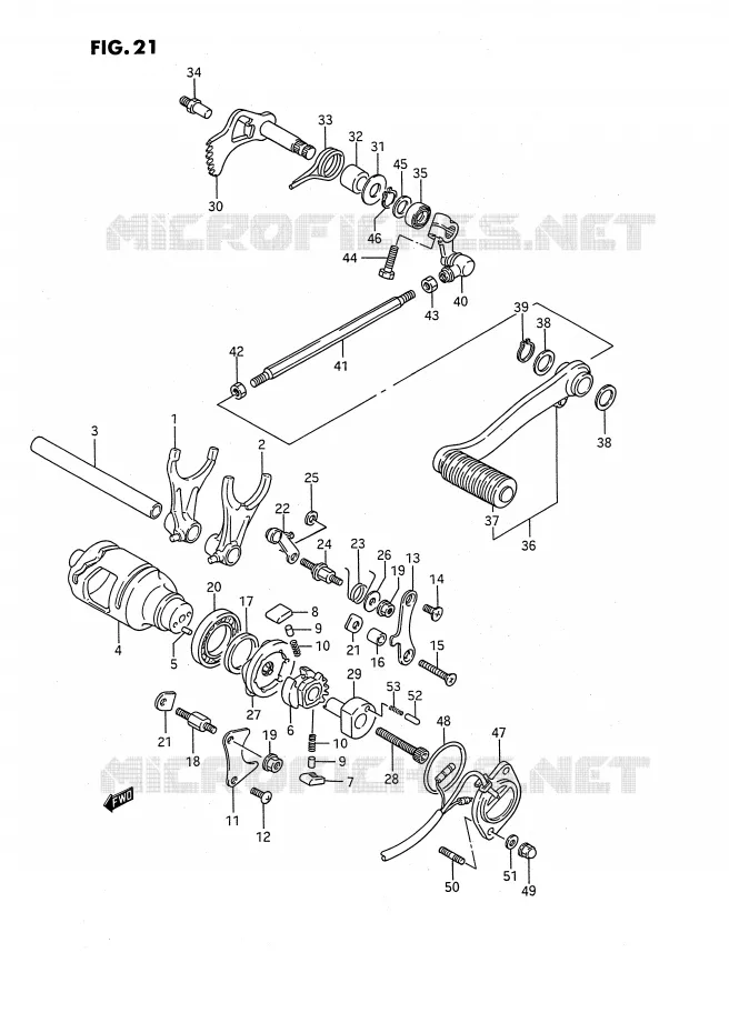 SCHAKELEN ASSY (MODEL H/J/K/L,MODEL M E1,E39,MODEL N/P E1) Suzuki MOTO 1400 INTRUDER 1990  VS1400GLPL(E2)