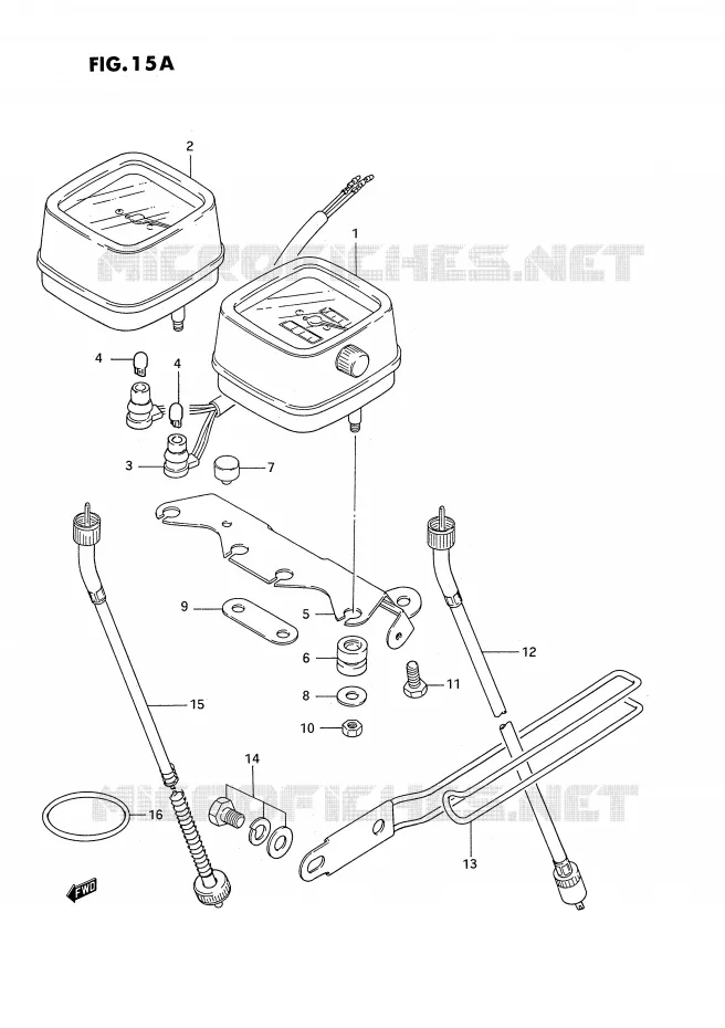 SNELHEIDSMETER (MODELE N/P/R E24) Suzuki MOTO 185 TS-ER 1982  TS185ERZ(E24)