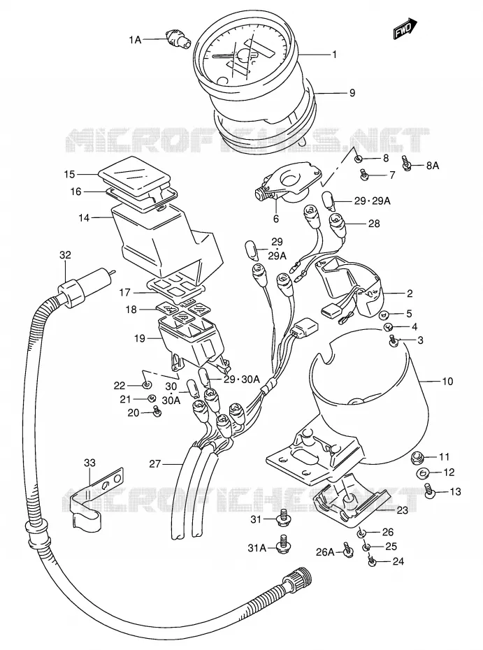 SNELHEIDSMETER (MODELE T/V) Suzuki MOTO 800 INTRUDER 1992  VS800GLN(E2)