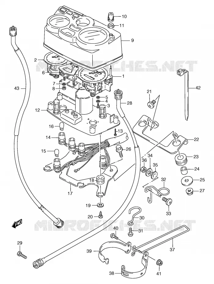 SNELHEIDSMETER Suzuki MOTO 125 TS-R 1993  TS125RP(E2)