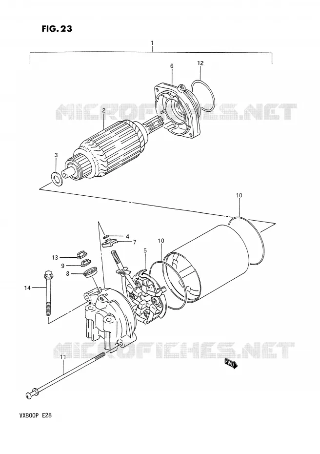 STARTMOTOR Suzuki MOTO 800 VX 1990  VX800L(E28)