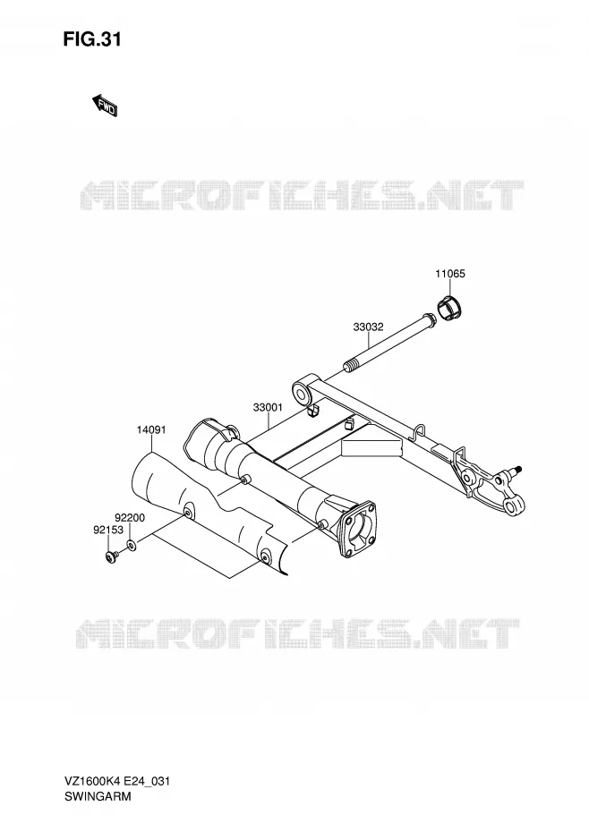 SWINGARM Suzuki MOTO 1600 MARAUDER 2005  VZ1600K5(E24)