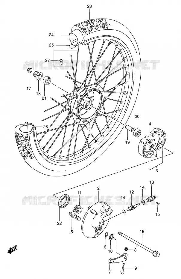 VOORWIEL Suzuki MOTO 50 TS-W 1995  TS50WS(E6)