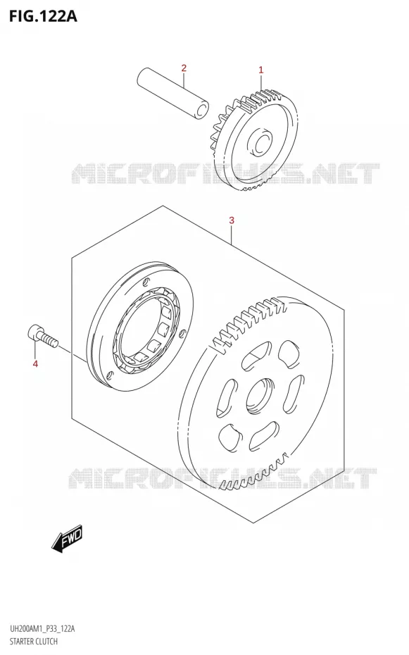 STARTMOTOR CLUTCH Suzuki SCOOTER 200 BURGMAN 2021  UH200A M1 (E28,E33)