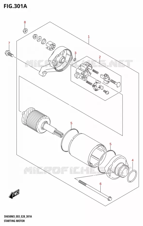 STARTMOTOR Suzuki MOTO 650 SV 2023  SV650A 2023 M3 (E28)