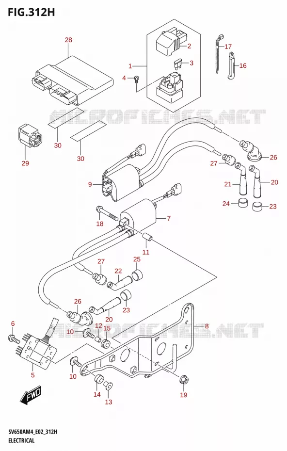 ELEKTRISCH (SV650XAU:M4:E19) Suzuki MOTO 650 SV 2024  SV650AM4 E19 2024 M4 (E19)
