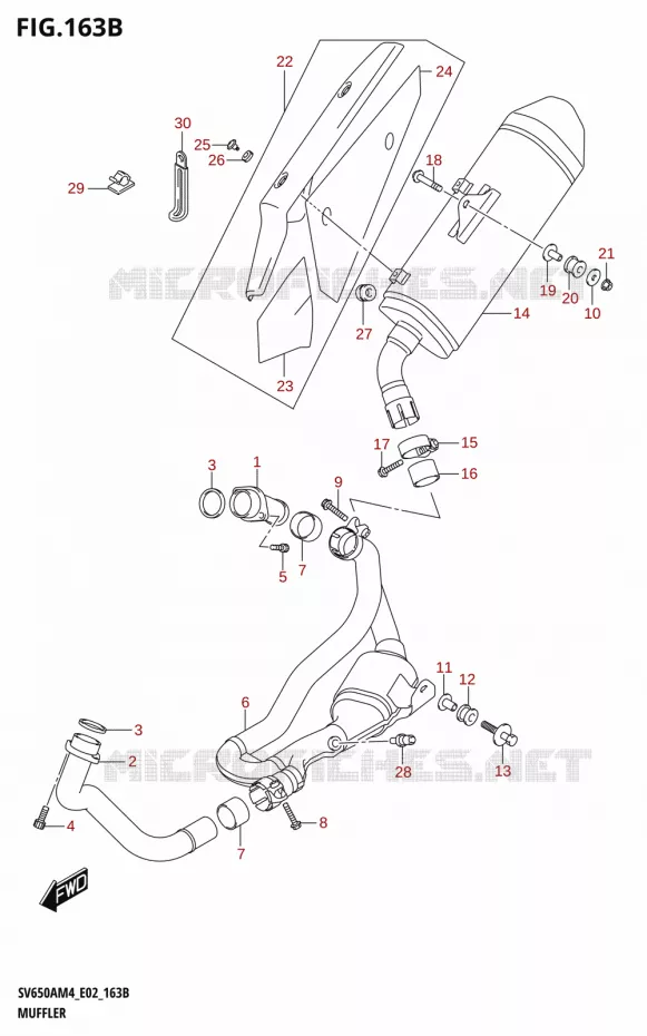 GELUIDDEMPER (SV650A:M4:E19) Suzuki MOTO 650 SV 2024  SV650AM4 E19 2024 M4 (E19)