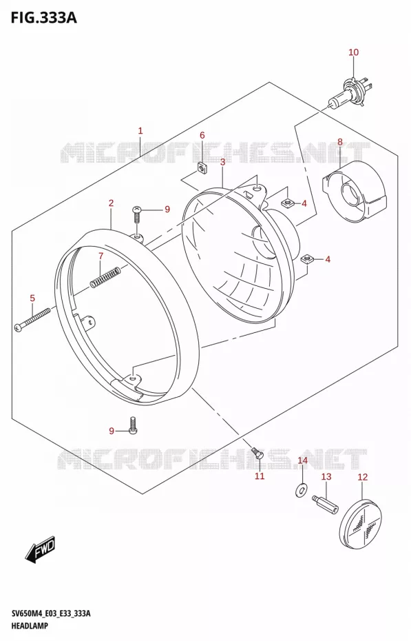 KOPLAMP Suzuki MOTO 650 SV 2024  SV650AM4 E28 2024 M4 (E28)