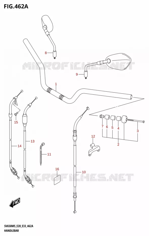 STUUR (SV650A) Suzuki MOTO 650 SV 2025  SV650A 2025 M5 (E28)