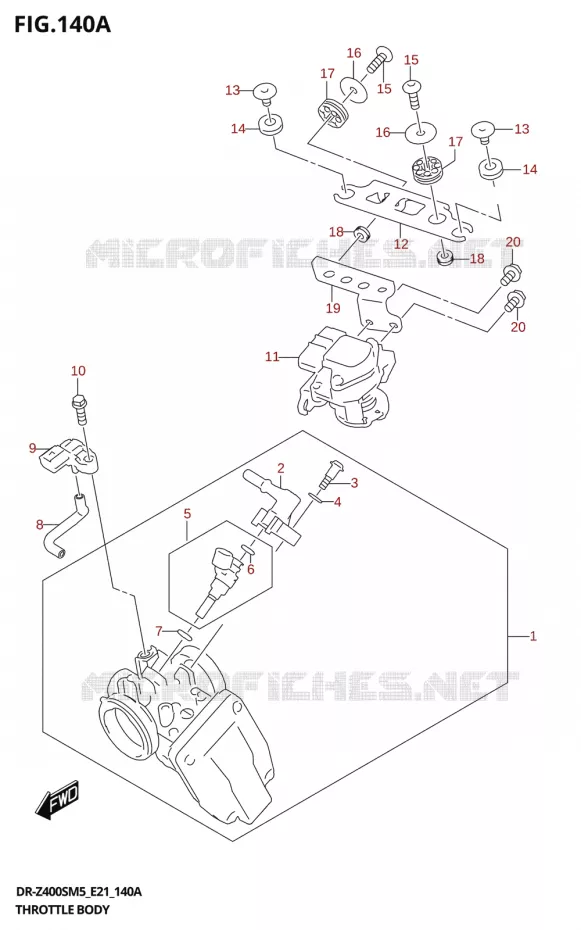 GASKLEPHUIS Suzuki MOTO 400 DR-Z 2025  DR-Z400S 2025 M5 (E21)