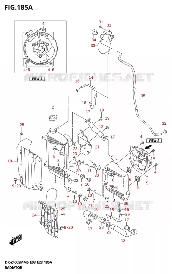 RADIATOR Suzuki MOTO 400 DR-Z 2025  DR-Z400SMRL 2025 M5 (E28)