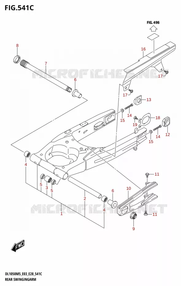 SWINGARM (DL1050RJ:(E28)) Suzuki MOTO 1050 V-STROM 2025  DL1050RJ 2025 M5 (E28)