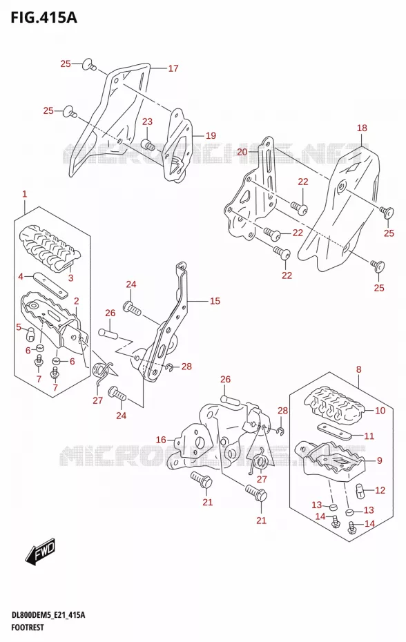 FOOTREST Suzuki MOTO 800 V-STROM 2025  DL800DERC 2025 M5 (E21)