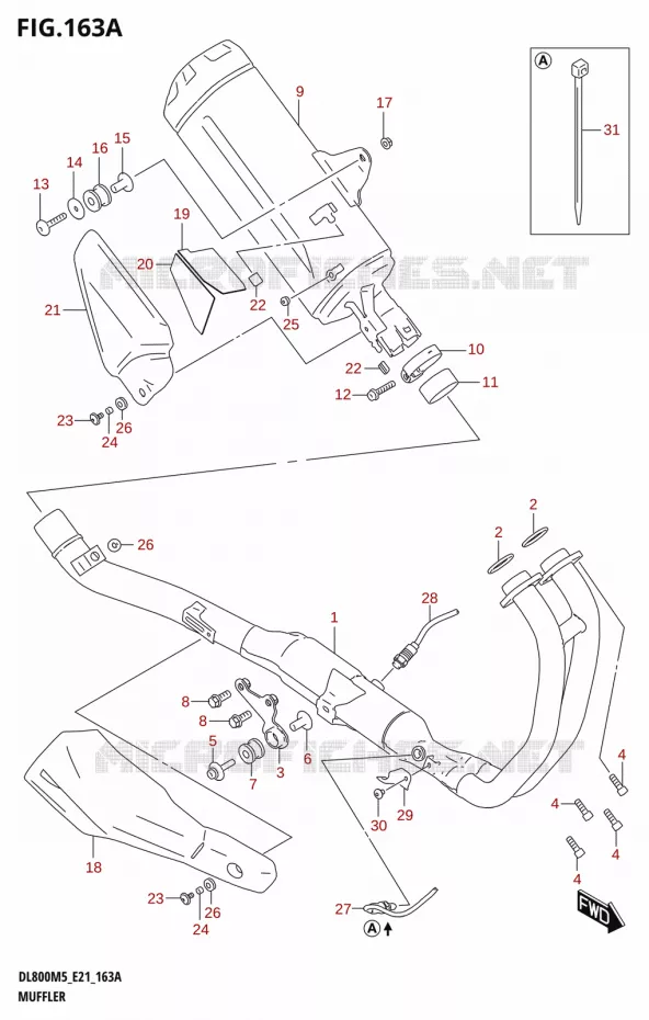 GELUIDDEMPER Suzuki MOTO 800 V-STROM 2025  DL800UQM5 E21 2025 M5 (E21)