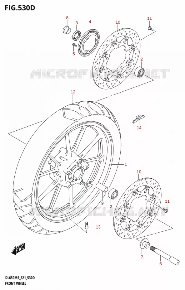 VOORWIEL (DL650AUE) Suzuki MOTO 650 V-STROM 2025  DL650A 2025 M5 (E21)