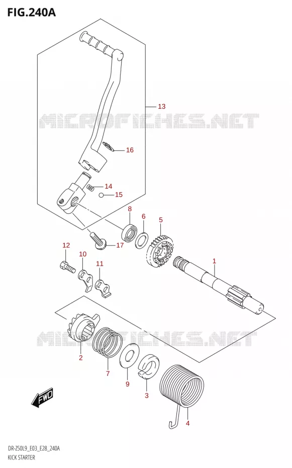 KICKSTARTER Suzuki MOTO 50 DR 2019  DR-Z50 2019 L9 (E28)