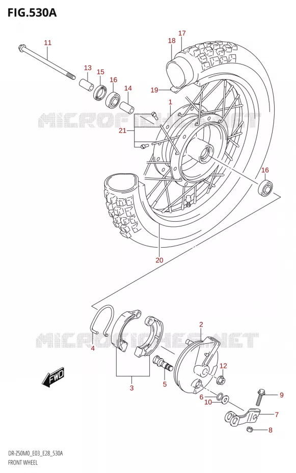 VOORWIEL Suzuki MOTO 50 DR 2020  DR-Z50 2020 M0 (E28)