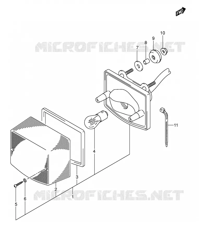 ACHTERLICHT (MODELE K2) Suzuki QUAD 160 OZARK 1999  LT-F160X(P24)
