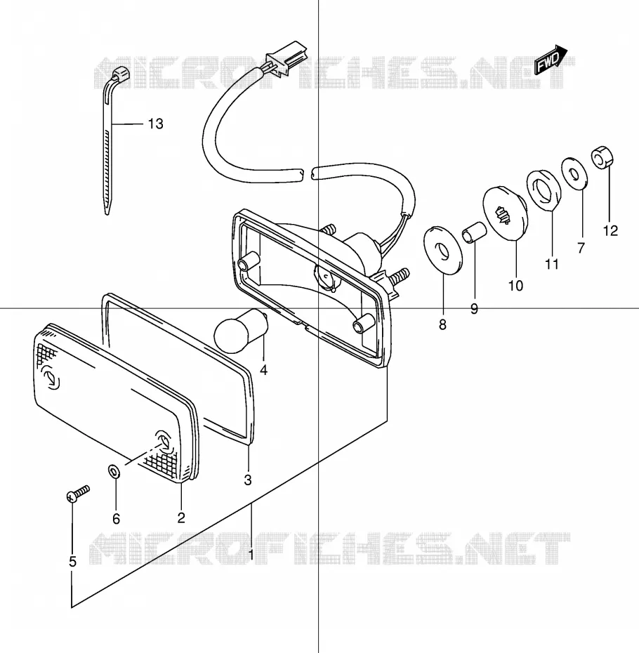 ACHTERLICHT (MODELE V/W/X/Y/K1) Suzuki QUAD 160 OZARK 2000  LT-F160Y(P24)