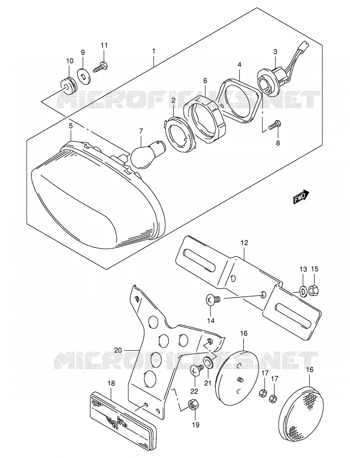 ACHTERLICHT Suzuki MOTO 650 FREEWIND 2000  XF650UY(E2)