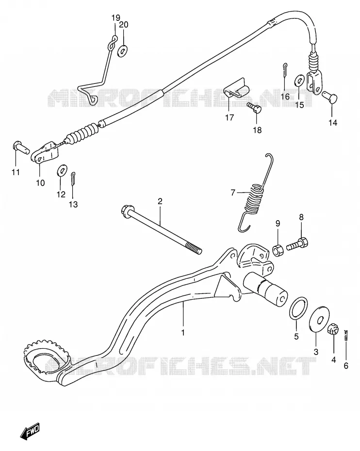 ACHTERREM Suzuki QUAD 250 OZARK 2000  LT-F250Y(E24)