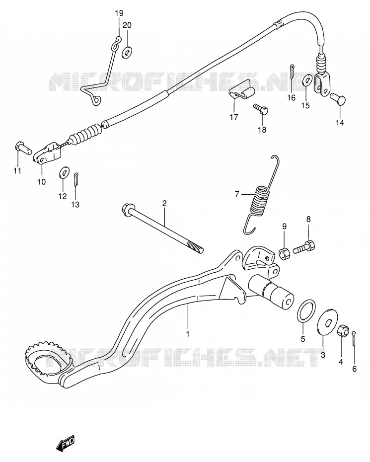 ACHTERREM Suzuki QUAD 250 OZARK 2001  LT-F250FK1(E24)