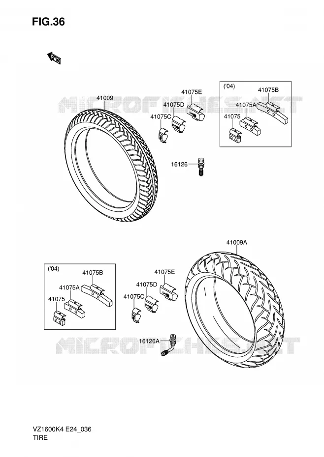 BAND Suzuki MOTO 1600 MARAUDER 2004  VZ1600K4(E24)