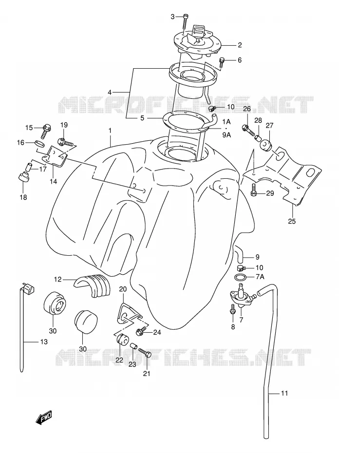 BENZINETANK Suzuki MOTO 650 FREEWIND 2001  XF650UK1(E2)