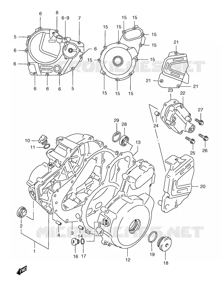 CASING Suzuki MOTO 650 FREEWIND 1998  XF650UW(E2)