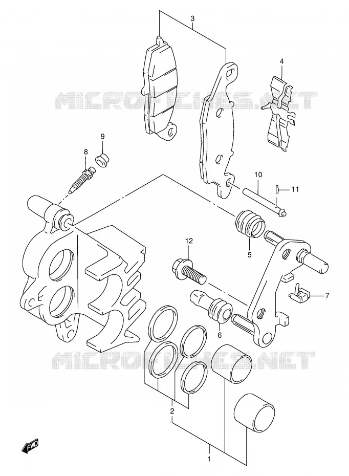 FRONT CALIPER Suzuki MOTO 650 FREEWIND 1999  XF650X(E2)