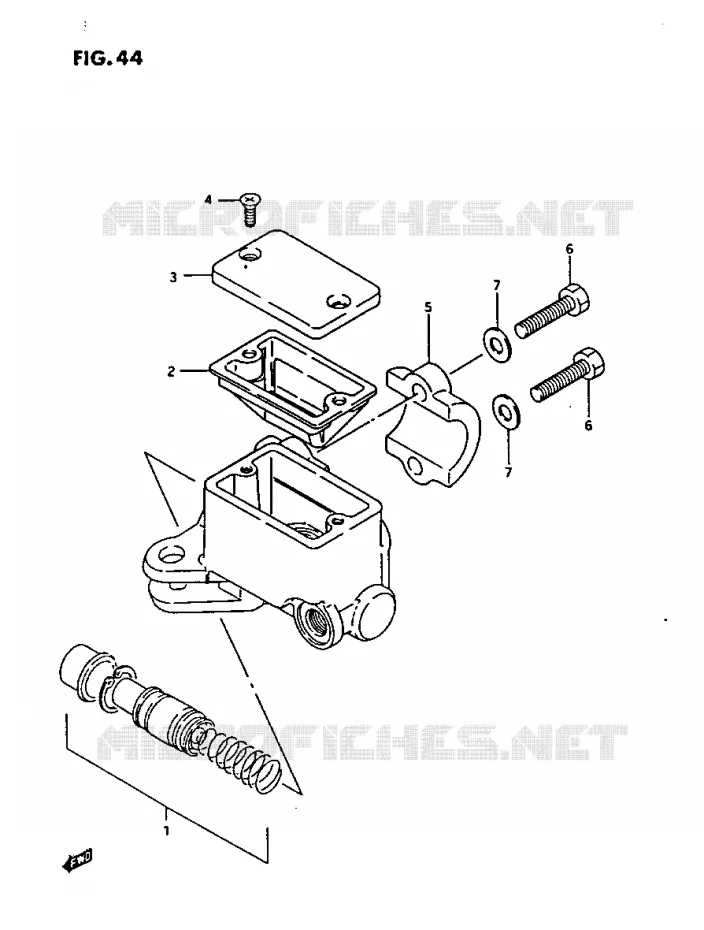 FRONT HOOFDREMCILINDER Suzuki QUAD 230 OZARK 1987  LTF230H(E3)