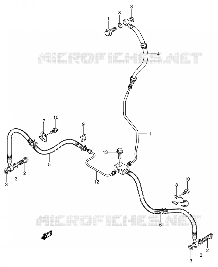 FRONT REMSLANG Suzuki QUAD 500 VINSON 2007  LT-A500FK7(P28/P33)