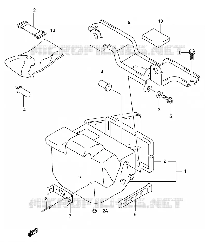 GEREEDSCHAPSKIST Suzuki QUAD 400 EIGER 2009  LT-A400FK6(P3/P28)