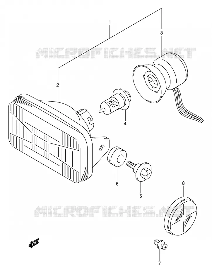 KOPLAMP (MODELE K3/K4) Suzuki QUAD 400 EIGER 2003  LT-A400FK3(P3/P28)