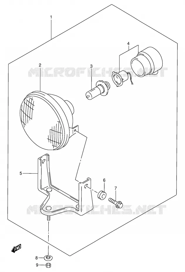 KOPLAMP Suzuki QUAD 250 OZARK 2000  LT-F250FY(E24)