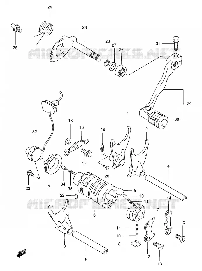 SCHAKELEN ASSY Suzuki MOTO 650 FREEWIND 1998  XF650W(E2)