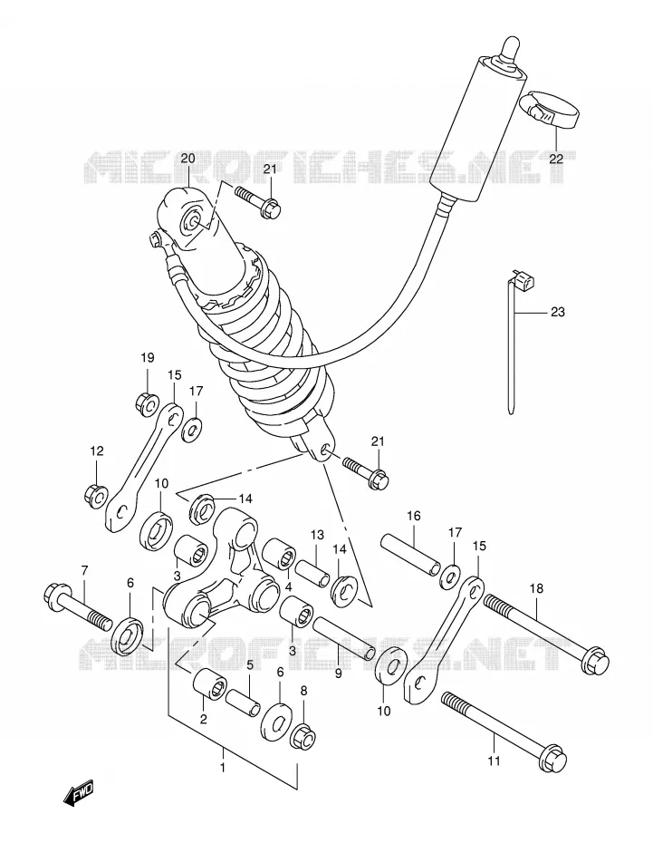SCHOKBREKER AANEENSCHAKELING Suzuki MOTO 650 FREEWIND 1997  XF650V(E2)