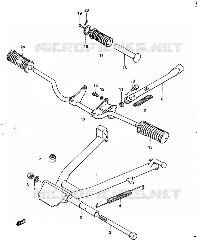 STAND (E16) Suzuki MOTO 50 ZR 1999  ZR50SKX