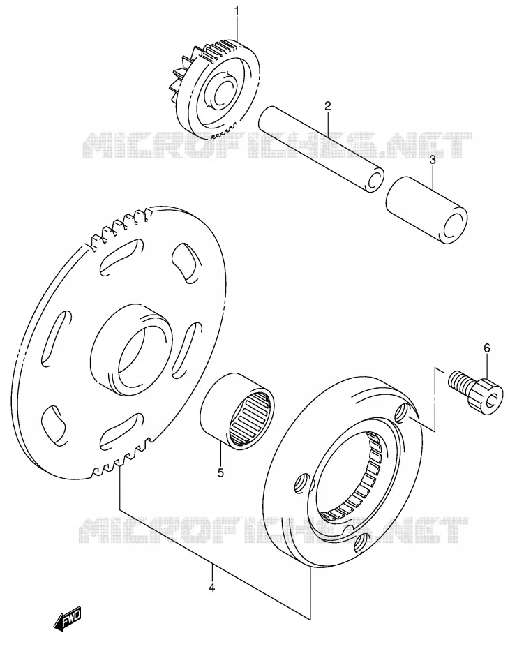 STARTMOTOR CLUTCH Suzuki QUAD 250 QUADSPORT 2008  LT-Z250K8(E19)