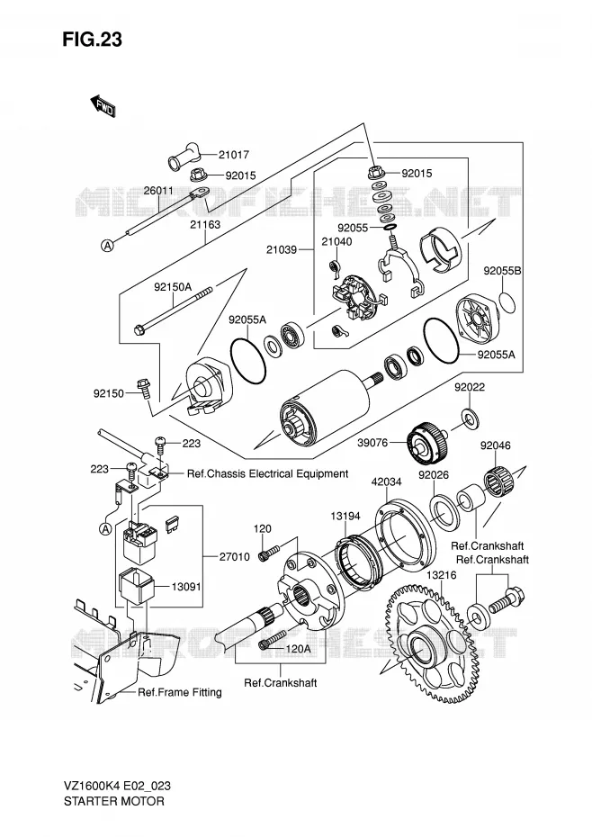 STARTMOTOR Suzuki MOTO 1600 MARAUDER 2005  VZ1600K5(E2)