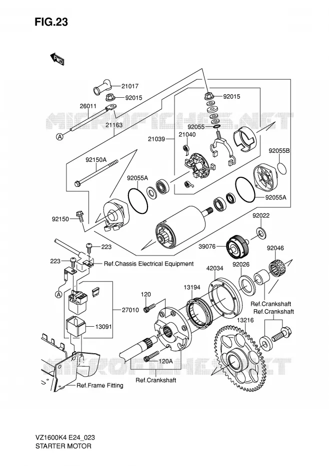 STARTMOTOR Suzuki MOTO 1600 MARAUDER 2005  VZ1600K5(E24)