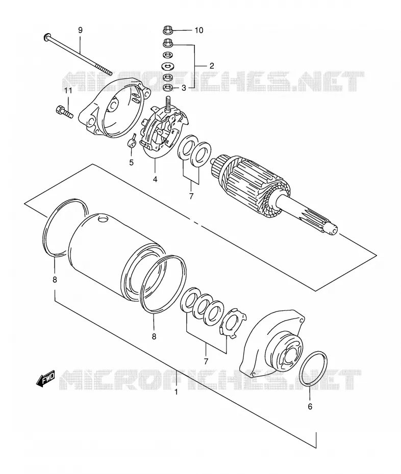 STARTMOTOR Suzuki MOTO 650 FREEWIND 1997  XF650UV(E2)
