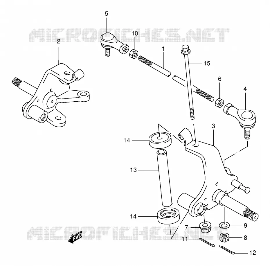 STUURINRICHTING - HUB Suzuki QUAD 160 OZARK 2000  LT-F160Y(P24)