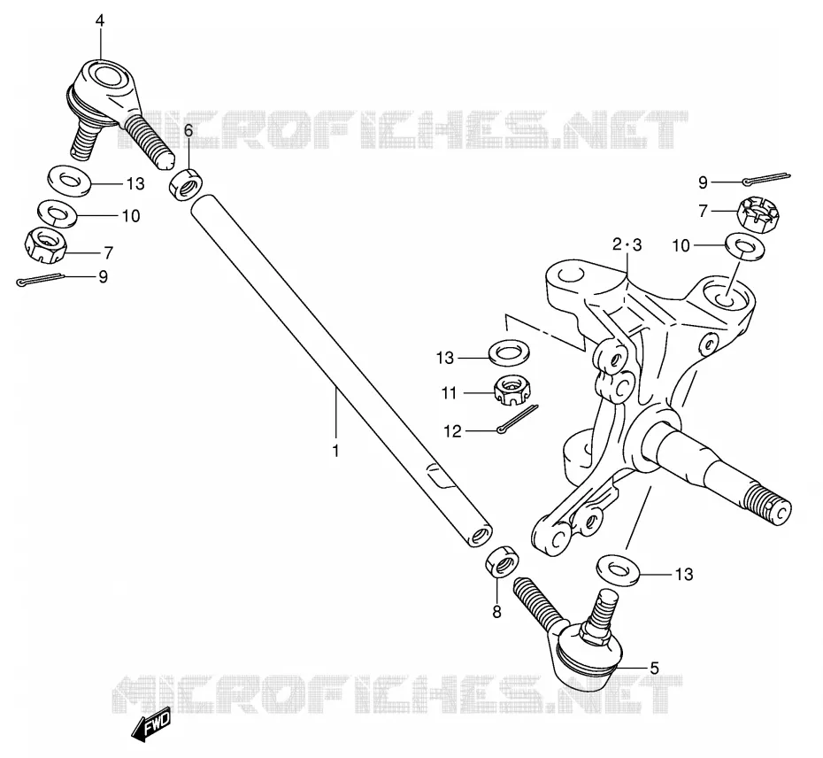 STUURINRICHTINGS - HUB Suzuki QUAD 250 QUADSPORT 2004  LT-Z250K4(E28/E33)