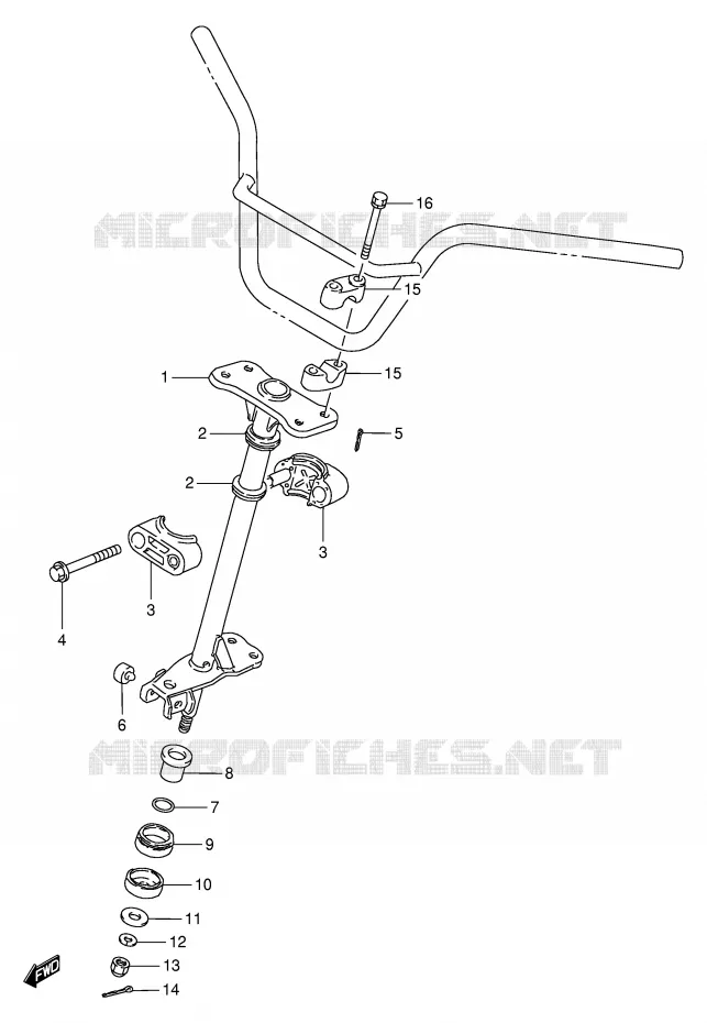 STUURKOLOM Suzuki QUAD 250 KINGQUAD 1997  LT-F4WDV(E28)