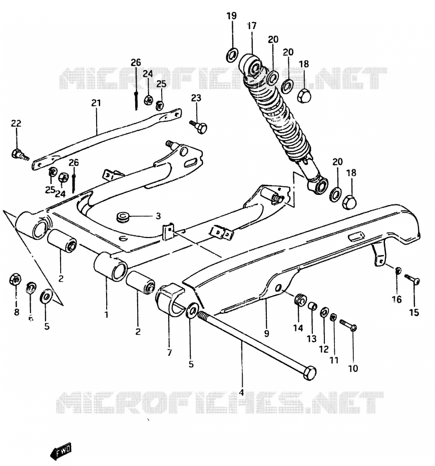 SWINGARM Suzuki MOTO 50 ZR 1999  ZR50SKX