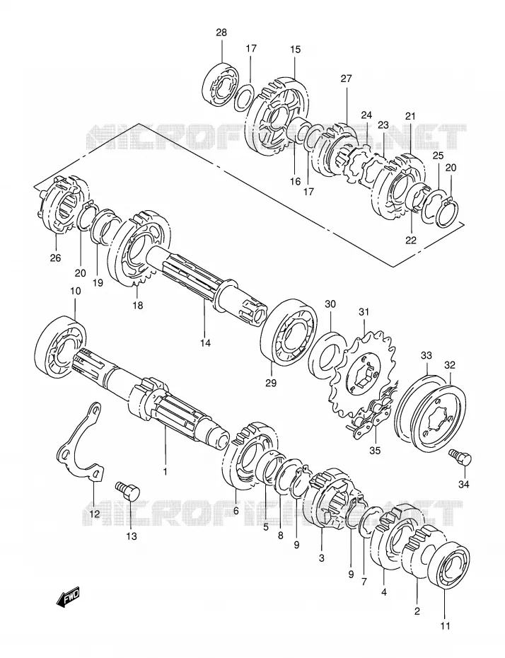 TRANSMISSION Suzuki MOTO 650 FREEWIND 2000  XF650UY(E2)